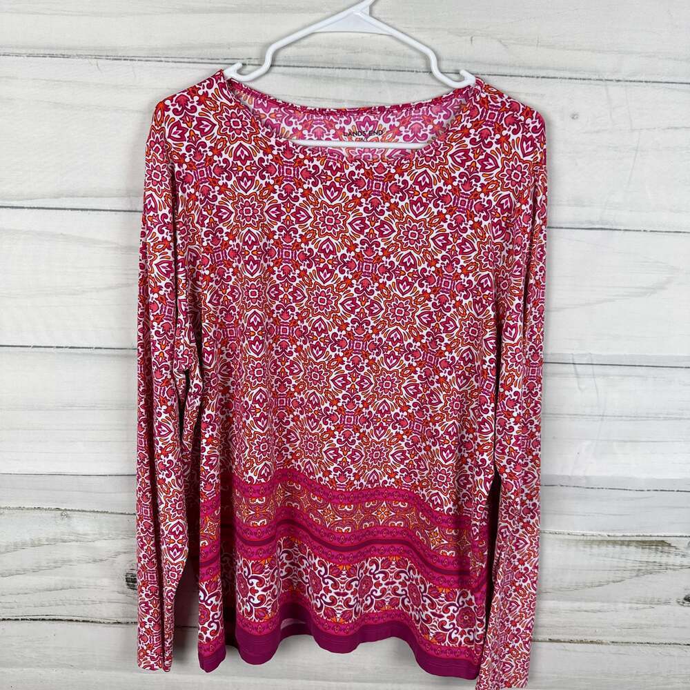 Lands' End women long sleeve crew neck top 
XL/L